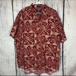 +Chaps Ralph Lauren Burgundy Red  Button Down Shirt  Xl